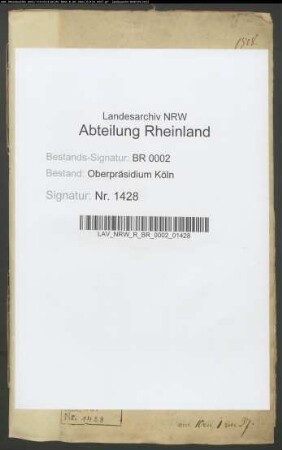 Normalbesoldungsetat der Regierung zu Kleve, Düsseldorf und Köln, sowie des Medizinal-Kollegiums in Köln