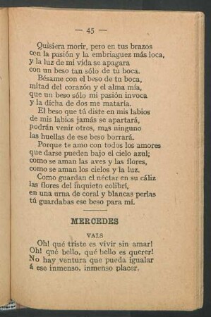 Mercedes : Vals