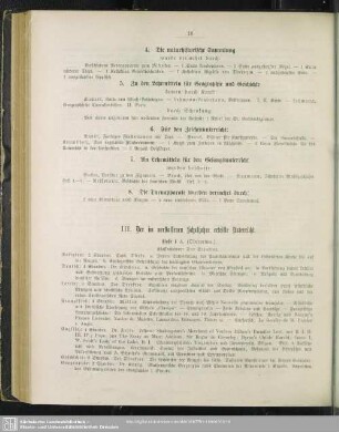 III. Der im verflossenen Schuljahre erteilte Unterricht