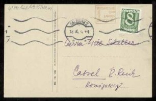 Brief von Stefan Zweig an Will Scheller
