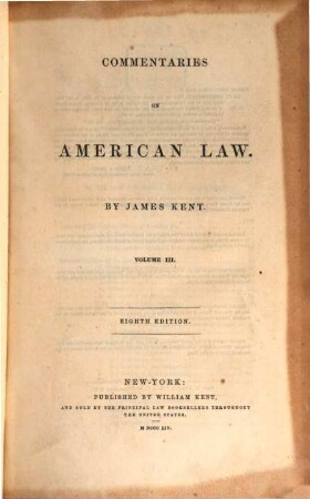 Commentaries on American law. 3