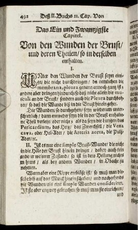 Das Ein und Zwantzigste Capitel. - Das Drey- und Zwantzigste Capitel.