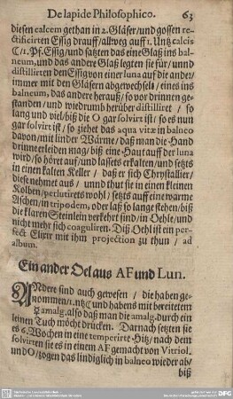 Ein ander Oel aus AF und Lun.
