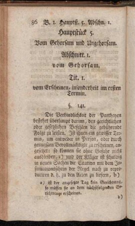 Hauptstück 5. Vom Gehorsam und Ungehorsam.