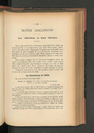 Notre Discussion.