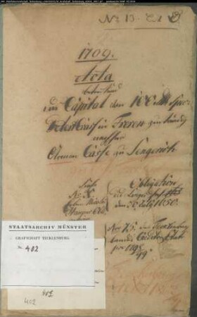 Obligation der Kirchspielsleute zu Schale zugunsten des Claus Harn zur Aufbringung der Kontribution, Abtretung an die Armenkasse zu Lengerich