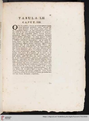 Tabula LXI. Caput LXI