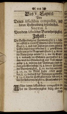 Das V. Capitel Von Denen Affectibus compositis, und deren Beschreibung insonderheit.