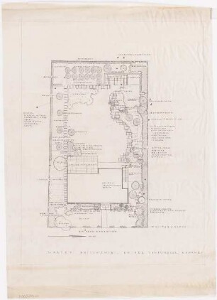 Garten Knischewski, Potsdam: Gartenplan 1:100