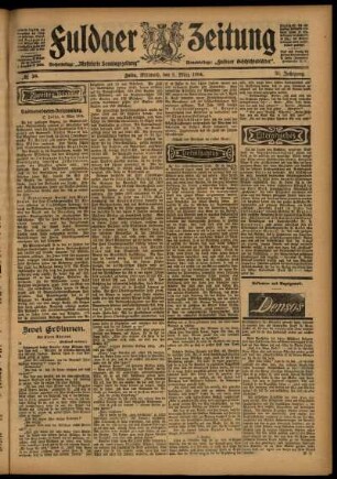 Zweite Ausgabe vom Mittwoch, den 09. März 1904.