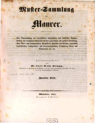 Muster-Sammlung für Maurer, 2