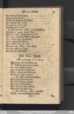 Der XLI. Psalm.