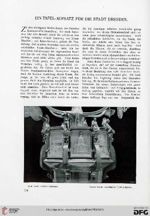 Ein Tafel-Aufsatz für die Stadt Dresden