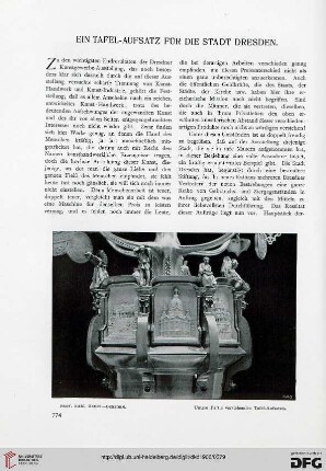 Ein Tafel-Aufsatz für die Stadt Dresden