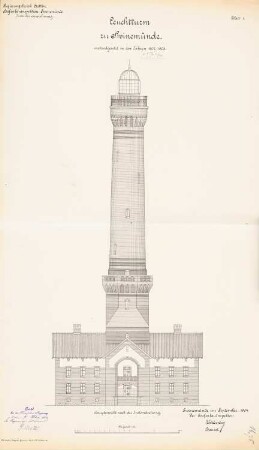 Leuchtturm, Swinemünde: Ansicht 1:100