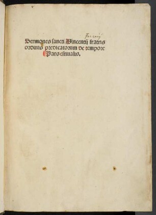 2: Sermones de tempore. Pars aestivalis