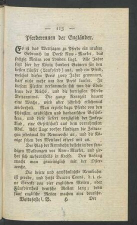 Pferderennen der Engländer