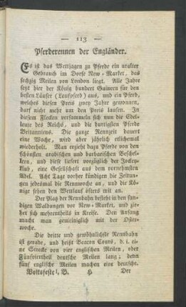 Pferderennen der Engländer