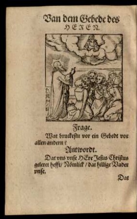 Van dem Gebede des Heren.