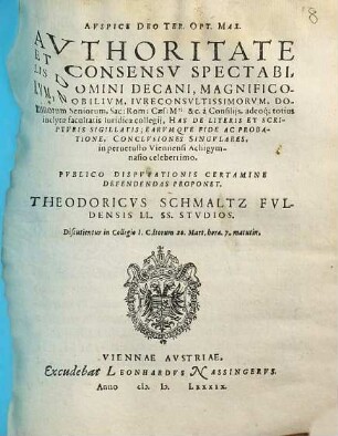 ... De Literis Et Scripturis Sigillatis; Earumque Fide Ac Probatione, Conclusiones Singulares