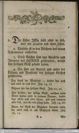 [Die Lehre JEsu Christi und seiner Apostel]