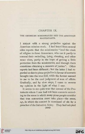 Chapter IX: The american missionaries and the armenian protestants