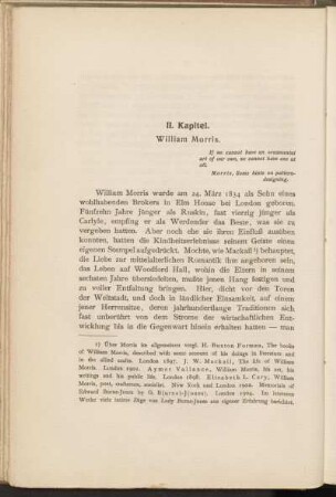 II. Kapitel. William Morris.