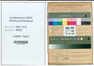 Entnazifizierung Hans Loeber , geb. 28.02.1904 (Elektroingenieur)