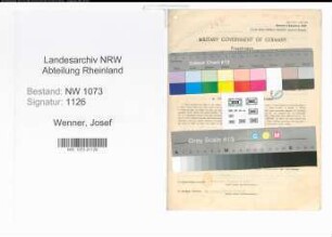 Entnazifizierung Josef Wenner , geb. 19.08.1900 (Tierarzt)