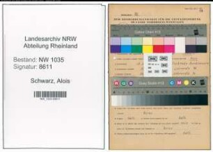 Entnazifizierung Alois Schwarz , geb. 13.03.1907 (Hauer)