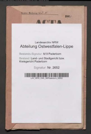 Erblasser: Conze, Marianne, geb. Gassmüller: