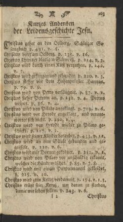 Kurzes Andenken der Leidensgeschichte Jesu