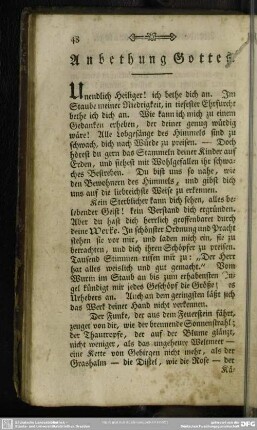 Anbethung Gottes