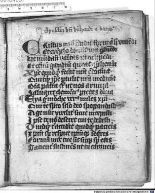 'Opusculum Beati Bernhardi abbatis: Christus nobis tradidit formam hanc vivendi.' - BSB Clm 14797