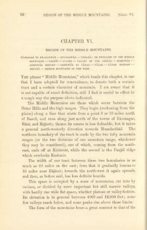 Chapter VI. Region of the middle mountains