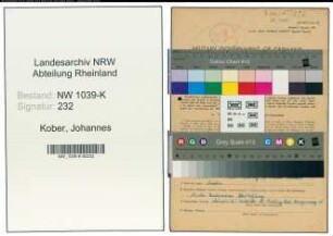 Entnazifizierung Johannes Kober , geb. 16.03.1894 (Werkmeister)
