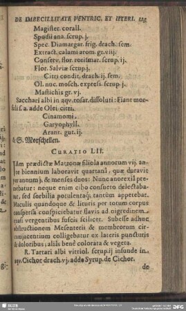 Curatio LII. [Curatio LIV.] ...
