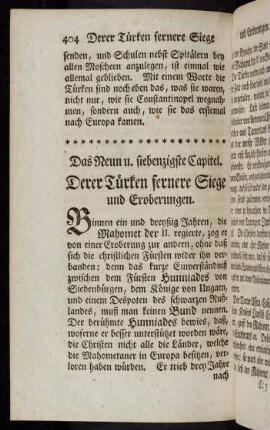 404, Das LXXIX. Capitel. Derer Türken fernere Siege und Eroberungen.