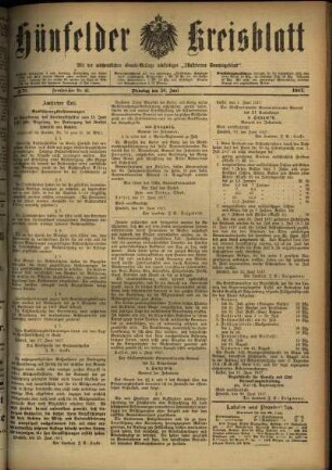 Ausgabe vom Dienstag, den 26. Juni 1917.