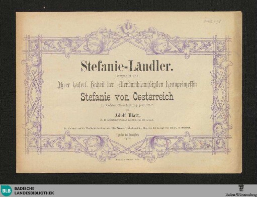 Stefanie-Ländler : op. 15