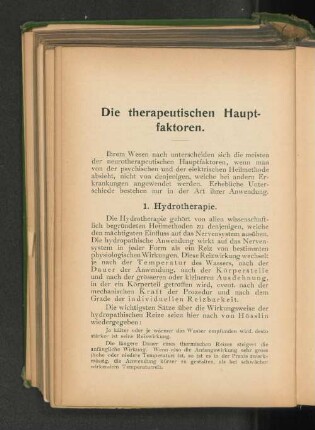 1. Hydrotherapie.