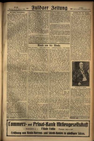 Dritte Ausgabe vom Sonntag, den 24. Februar 1929.