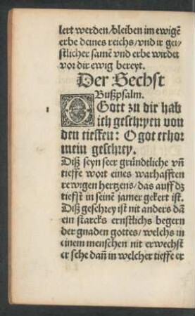 Der Sechst Bußpsalm.