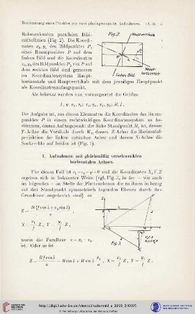 1. Aufnahmen mit gleichmäßig verschwenkten horizontalen Achsen