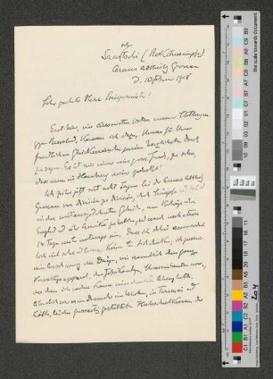 Brief an Werner von Melle
