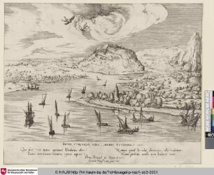 Inter utrumque vola, medio tutissimus ibis [Flusslandschaft mit dem Sturz des Ikarus; River Landscape with Daedalus and Icarus]