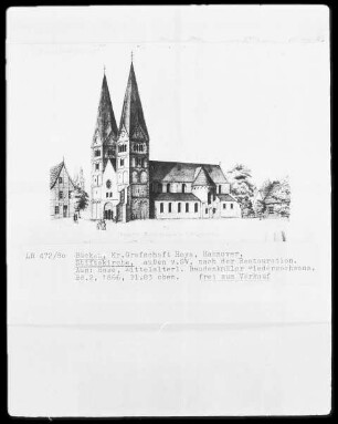 Ansicht der Stiftskirche in Bücken