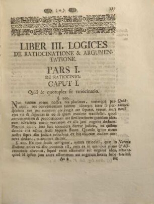 Liber III. Logices de ratiocinatione & argumentatione.