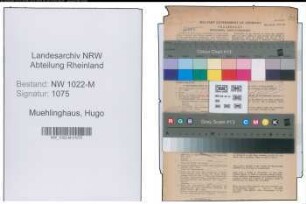 Entnazifizierung Hugo Muehlinghaus , geb. 30.07.1883 (Stadtangestellter)