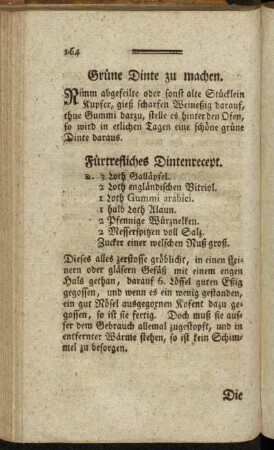 Grüne Dinte zu machen
